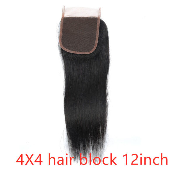 Real human hair straight wave human hair hair curtain natural color wig hair extension - Image 9