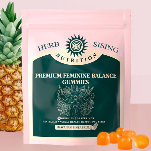 Premium Feminine Balance Gummies For Women's Vital Health, Wellness And Immune Support, Hawaiian Pineapple Flavor, Vegan, Gluten-Free & Halal, 30 Servings - Image 6