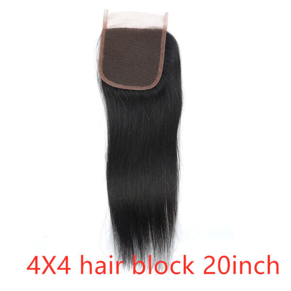 Real human hair straight wave human hair hair curtain natural color wig hair extension - Image 8