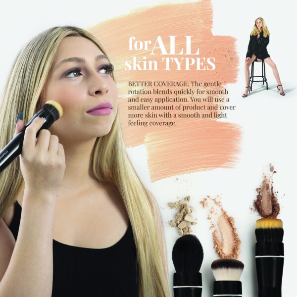 Popular Makeup Tools Portable Travel Cosmetic Electric Handle Makeup Brushes Blush Powder Foundation Single Makeup Brush - Image 4